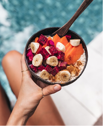 A healthy-looking bowl of food